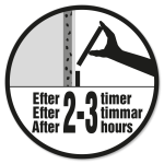 Klar til fliseopsætning efter 2-3 timer.