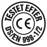Testet efter DS/EN 998-1/2.
